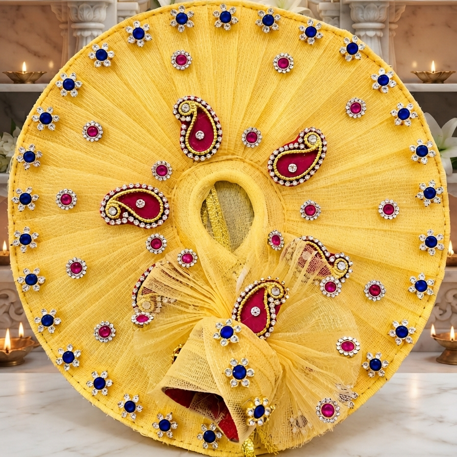 Golden Radiance Pleated Poshak