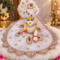 Premium White laddu ji Dress