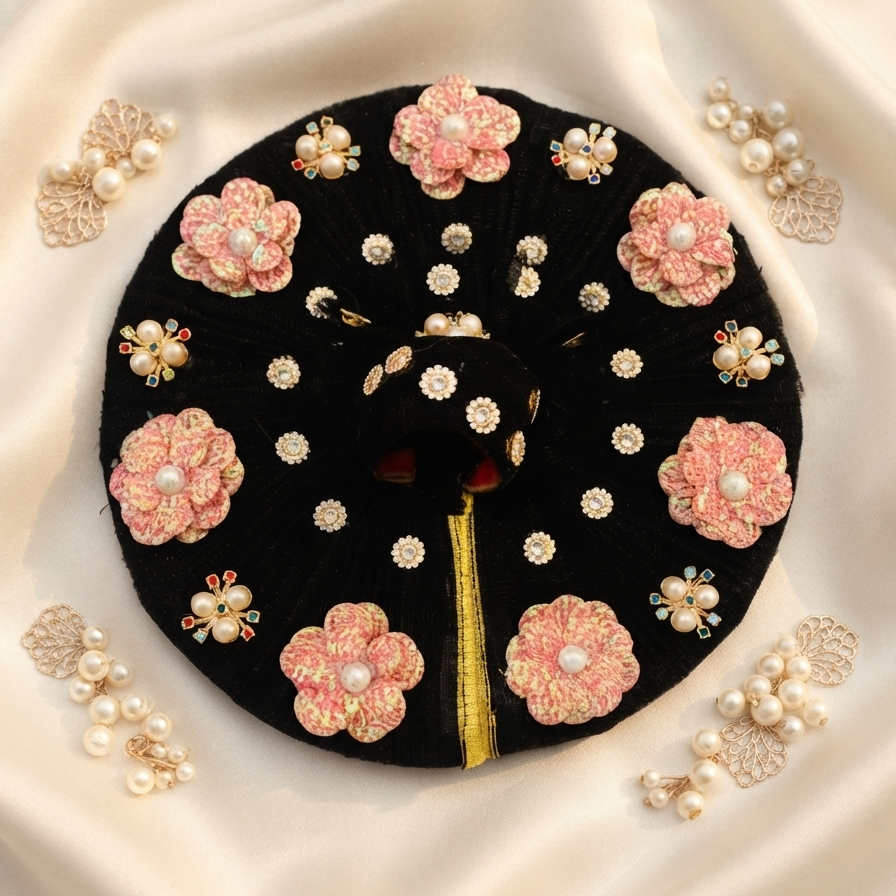 Gulbahar Black Velvet Poshak