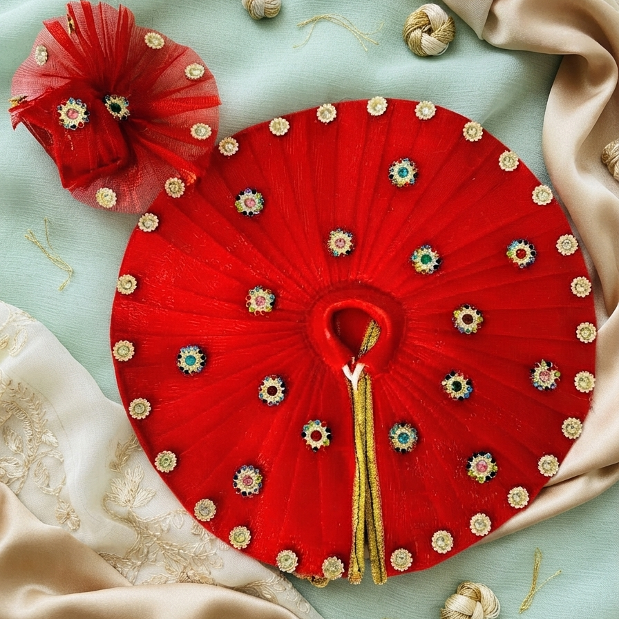 Govinda's Crimson Blossom Poshak