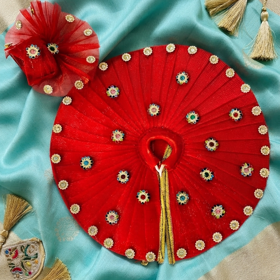 Govinda's Crimson Blossom Poshak