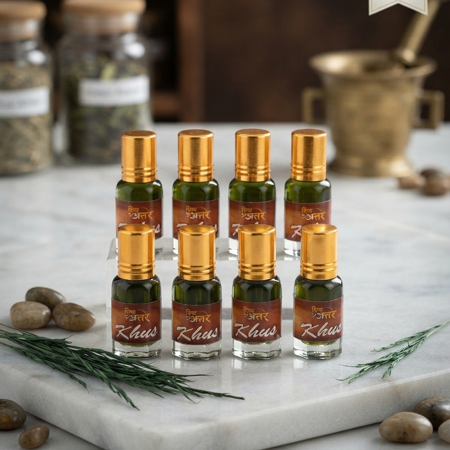 Khus Ittar 3 ML | Traditional Khus Attar Perfume | Long-Lasting Fragrance