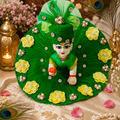 Yellow Floral Thakur Ji Outfit