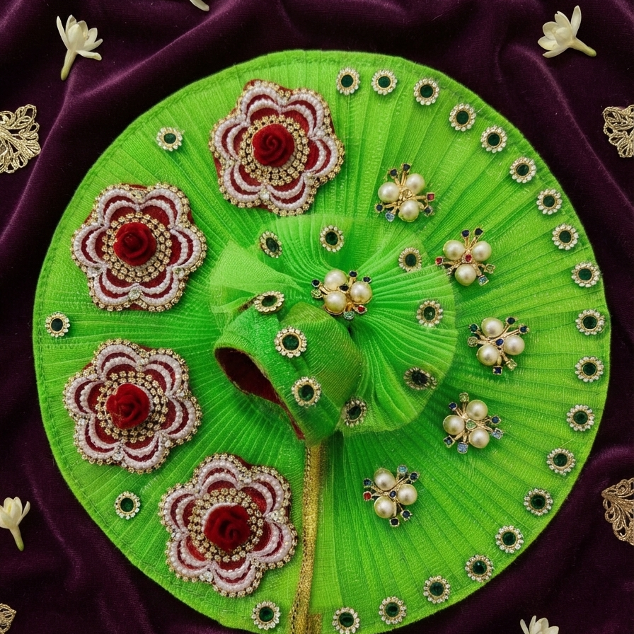 Emerald Bloom Laddu Gopal Designer Outfit