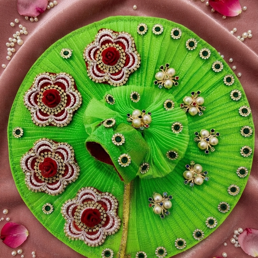 Emerald Bloom Laddu Gopal Designer Outfit